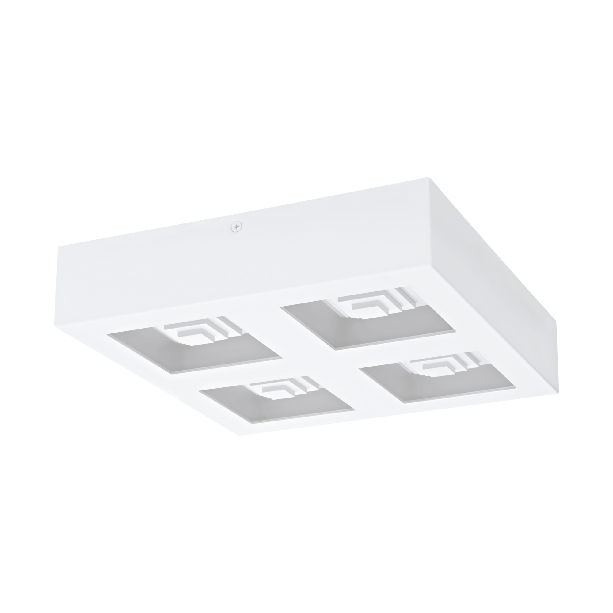 Plafoniera FERREROS, 96794, EGLO, LED, 4X6,3W, 3360 lm, 3000K lumina calda, otel, alb, 27 x 27 x 6 cm