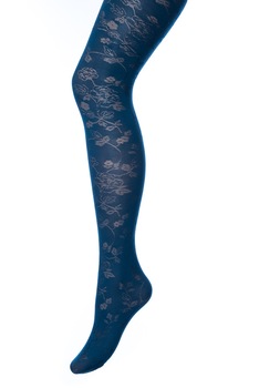 Dres, cu model floral, Sarah Borghi, Gabriela, Bleumarin Dres, cu model floral, Sarah Borghi, Gabriela, Bleumarin