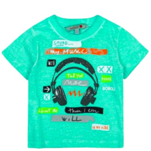 Tricou baieti My Music, Boboli, verde deschis