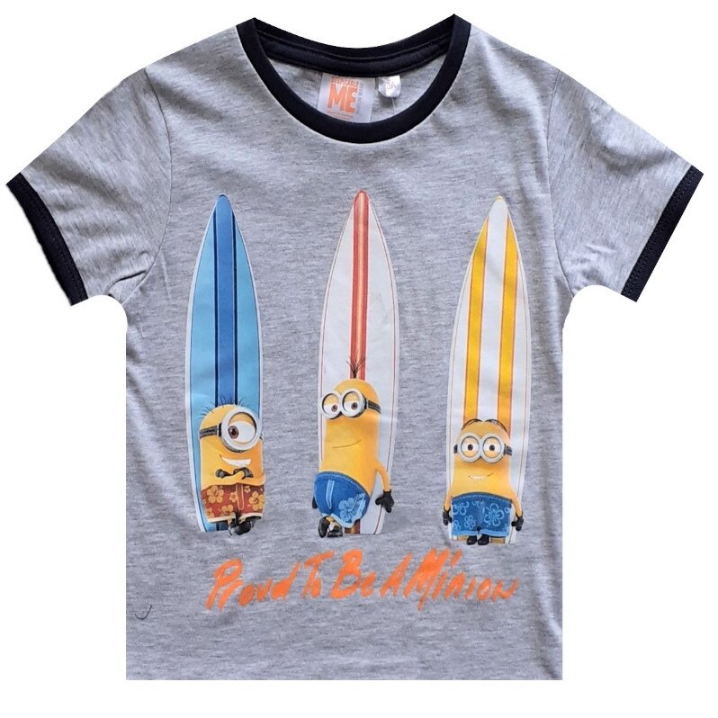 Tricou cu maneca scurta Min, Gri, 98 CM