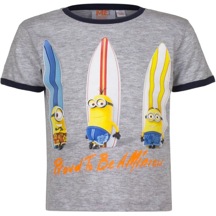 Tricou cu maneca scurta Minions, Gri