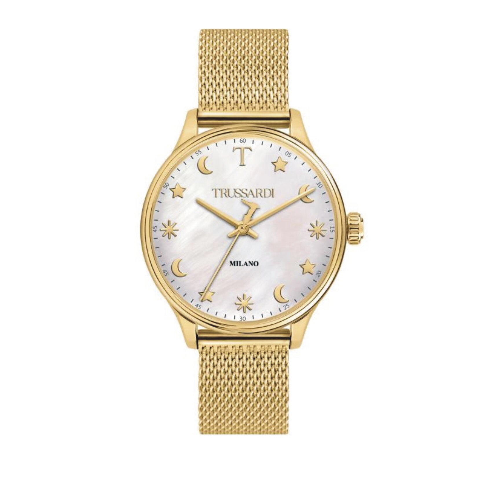 Ceas Trussardi R2453130506, dama, inox auriu, carcasa 34mm