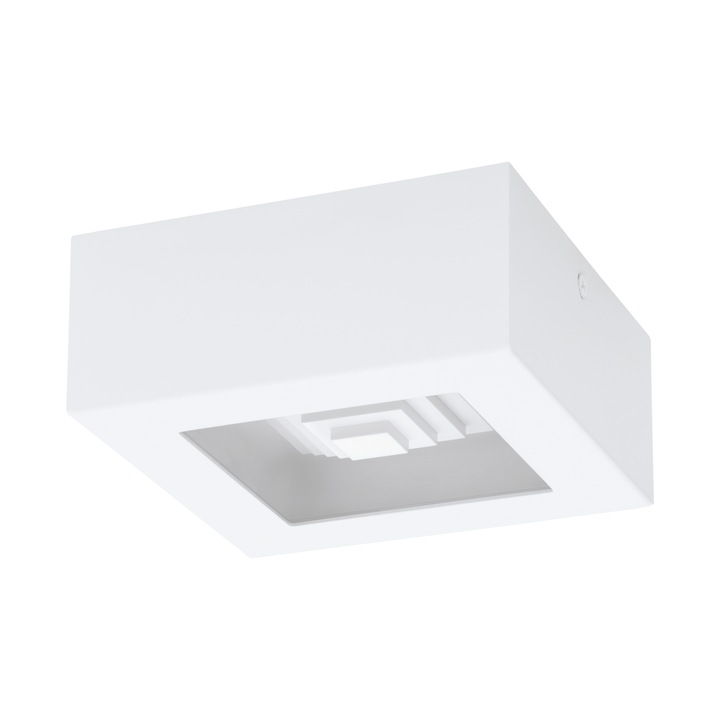 Mennyezeti lámpa FERREROS, 96791, LED, 6,3 W, L 140, l 140, H 60, 840 Lumen, 3000 K (meleg), acél / fehér