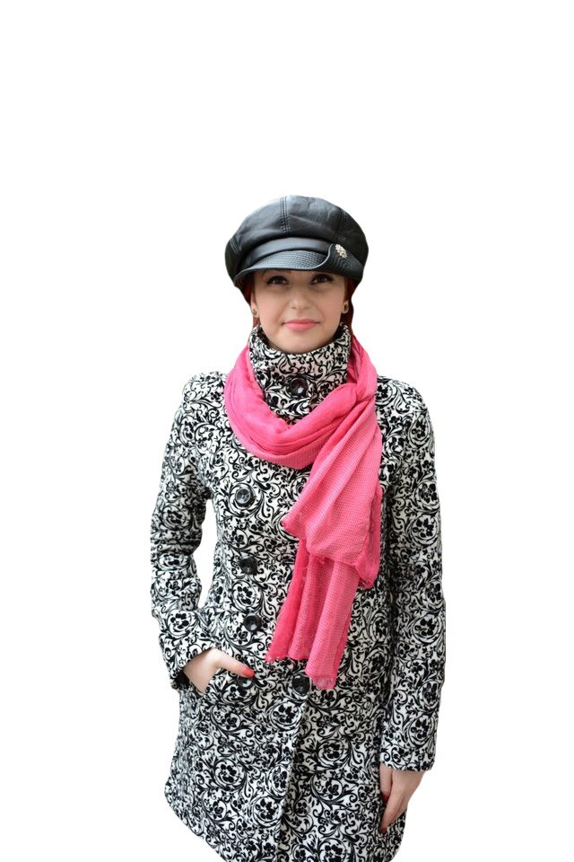 Esarfa din tesatura cu fibre sintetice cu aspect de panza, roz,D&J Exclussive