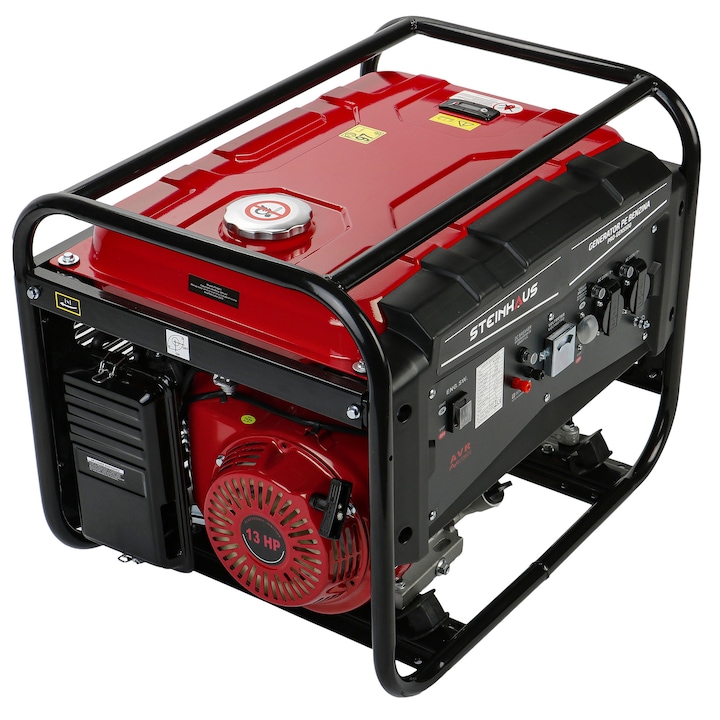 Generator curent electric Steinhaus PRO-GEN5500, 5500 W cu stabilizator de tensiune, benzina, autonomie 11 h