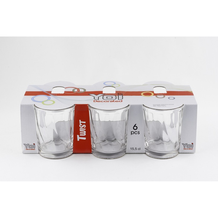 Set de pahare aperitiv YOI Twist, 155ml, 6 buc