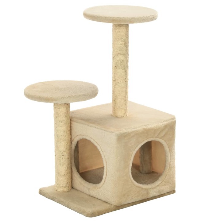 ansamblu de joaca pentru pisici vidaxl plus stalpi din funie de sisal 60 cm bej imagen 52_0_
6