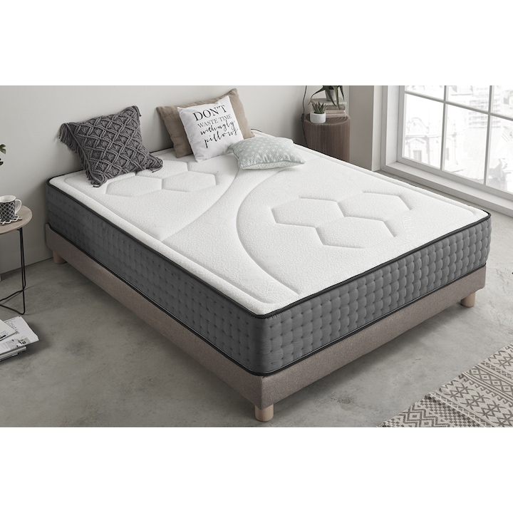 Матрак Moonia Джобни пружини Hexacare 28cm, 160 x 190cm Сив