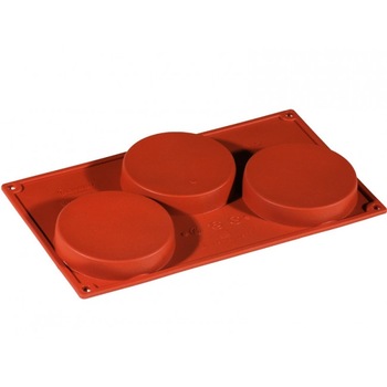 Forma Silicon Discuri Ø10.3xh2cm, 3 cavitati Forma Silicon Discuri Ø10.3xh2cm, 3 cavitati