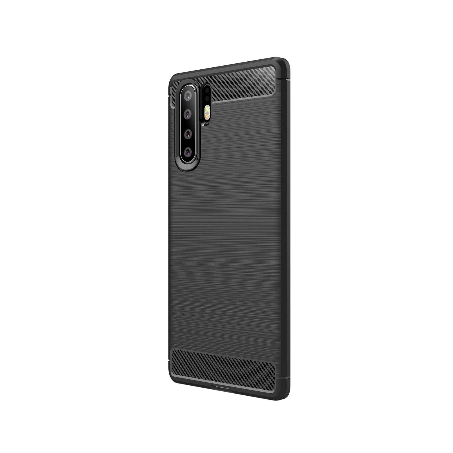Husa Huawei P30 Pro, Slim Armor Carbon, carcasa spate Antisoc, MobileSmart©, Negru