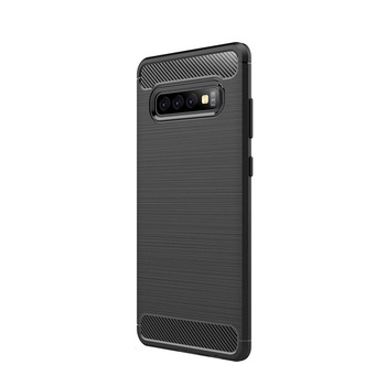 Husa Samsung Galaxy S10, Slim Armor Carbon, carcasa spate Antisoc, Negru Husa Samsung Galaxy S10, Slim Armor Carbon, carcasa spate Antisoc, Negru