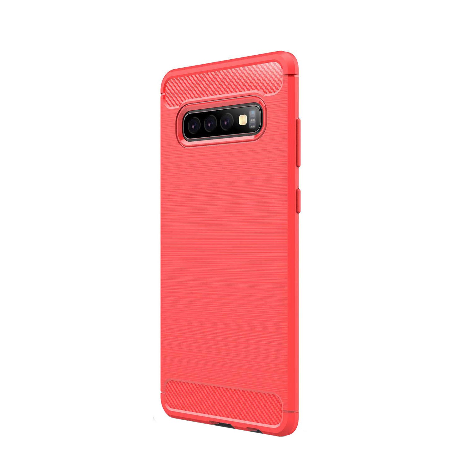 Husa Samsung Galaxy S10, Slim Armor Carbon, carcasa spate Antisoc, Rosu