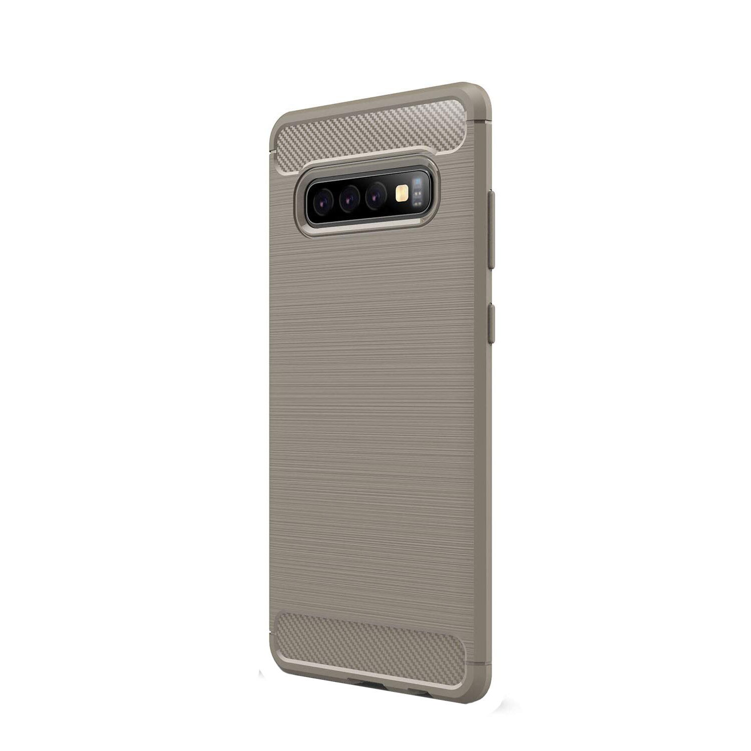Husa Samsung Galaxy S10 PLUS, Slim Armor Carbon, carcasa spate Antisoc, Gri