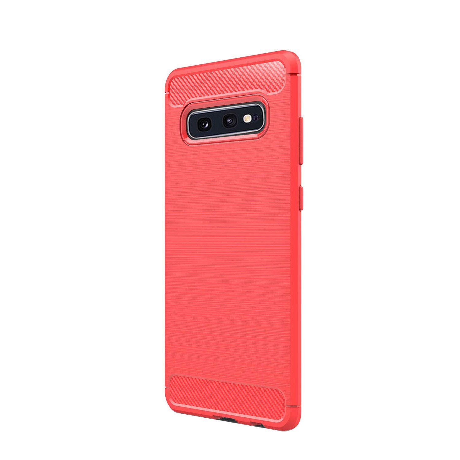 Husa Samsung Galaxy S10E, Slim Armor Carbon, carcasa spate Antisoc, Rosu