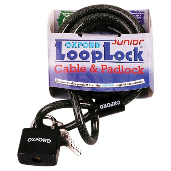Antifurt moto OXFORD - Loop Lock - 2.0m x 10mm (grosime za) - fumuriu