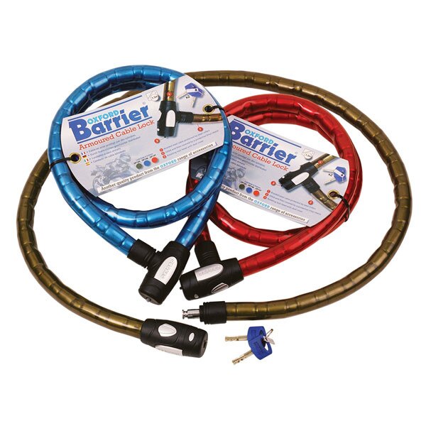 Antifurt moto OXFORD - Barrier Armoured 1.4m x 25mm (profil)- fumuriu