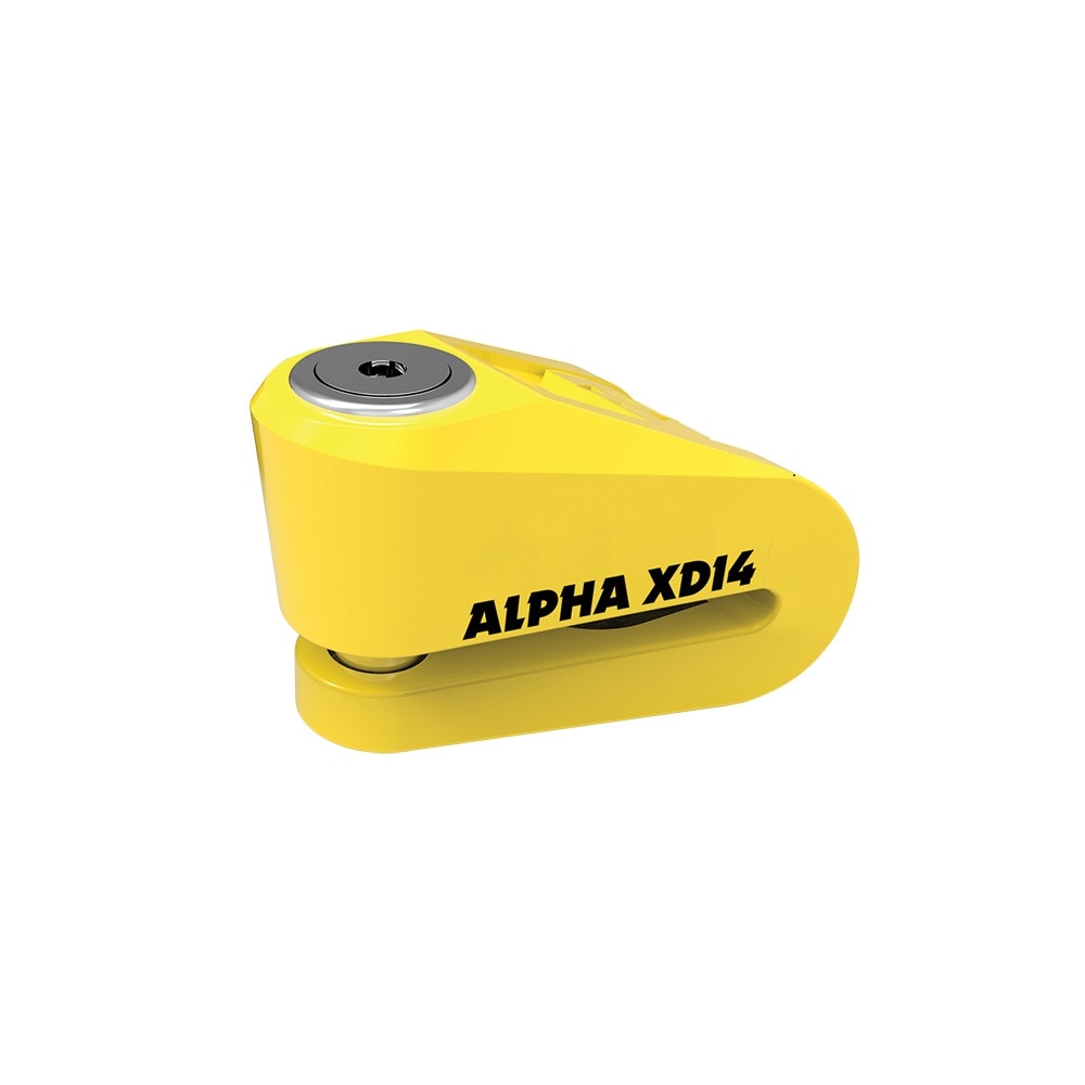 Antifurt moto OXFORD - Alpha XD14, inox, pin 14mm - galben