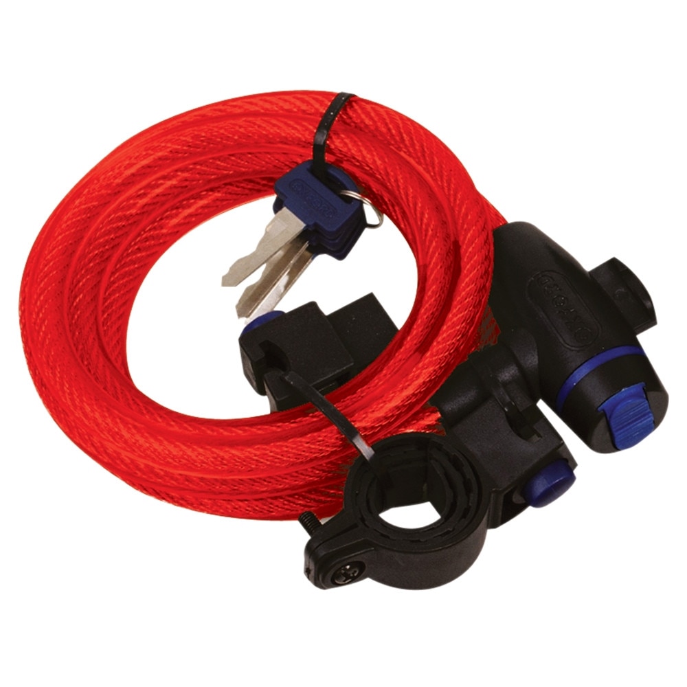 Antifurt moto OXFORD - 1.8m x 12mm - rosu