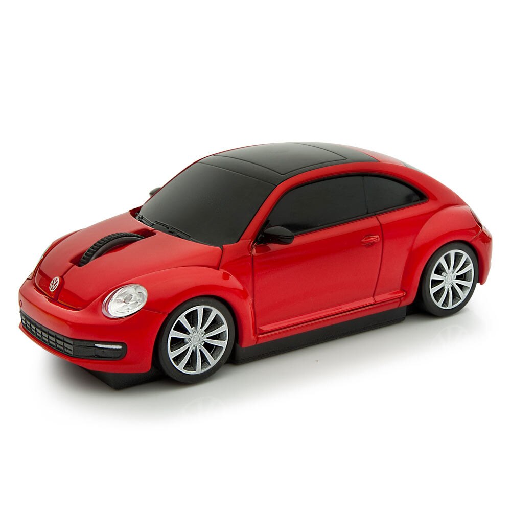 Mouse wireless AutoDrive Volkswagen the Beetle, 1xAA, Rosu