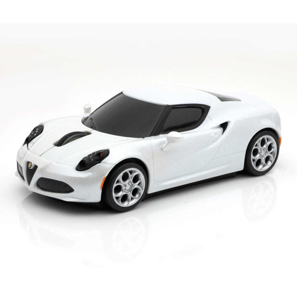 Mouse USB AutoDrive model Alfa Romeo 4C, 2.4GHz, Alb