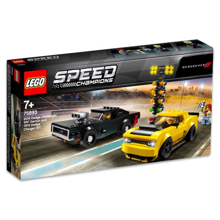 LEGO Speed Champions: 2018 Dodge Challenger SRT Demon és 1970 Dodge Charger RT 75893