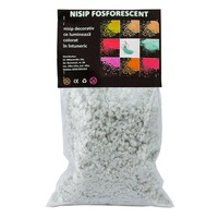 Nisip decorativ aqua fosforescent, GlowMania, 100 grame