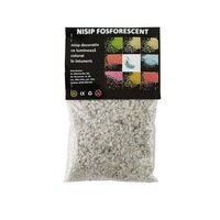 Nisip decorativ fosforescent alb care lumineaza verde, 100 grame