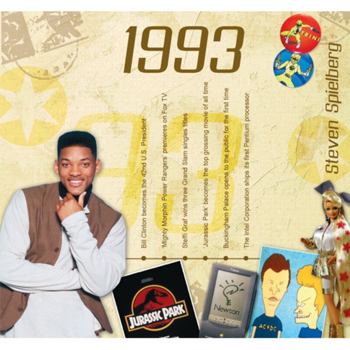 CD-kártya slágerekkel 1993-ból