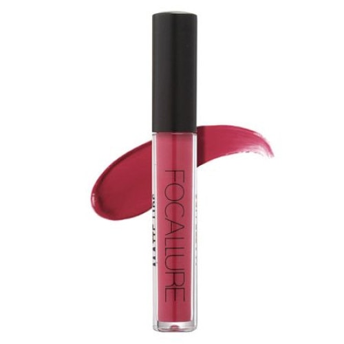 Ruj lichid mat Focallure Persian Plum, rezistent la apa si transfer