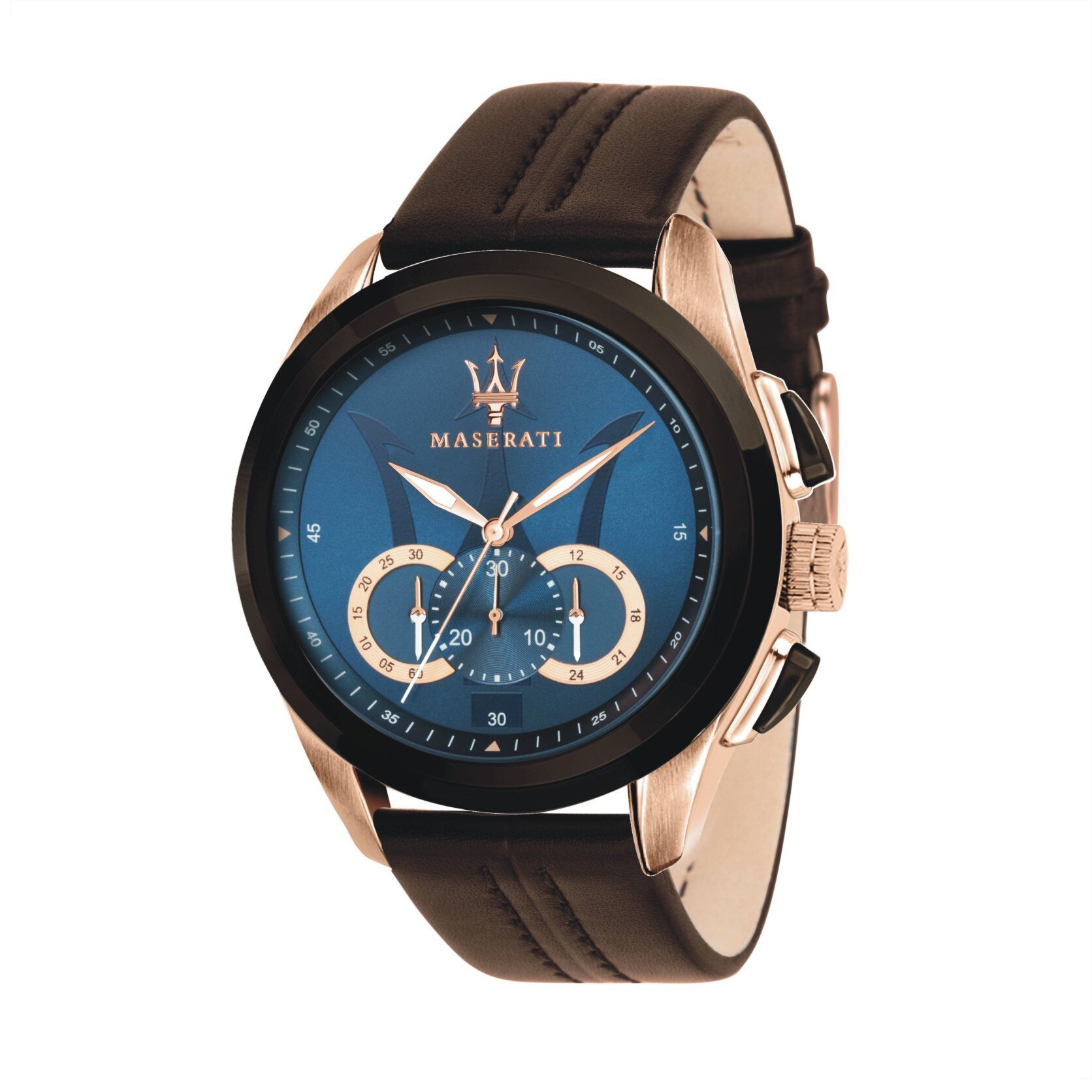 Ceas Maserati R8871612024 Rose Gold, maro