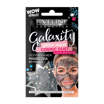 Masca de fata cu sclipici Eveline Galaxity Cosmic Dust 10 ml Masca de fata cu sclipici Eveline Galaxity Cosmic Dust 10 ml