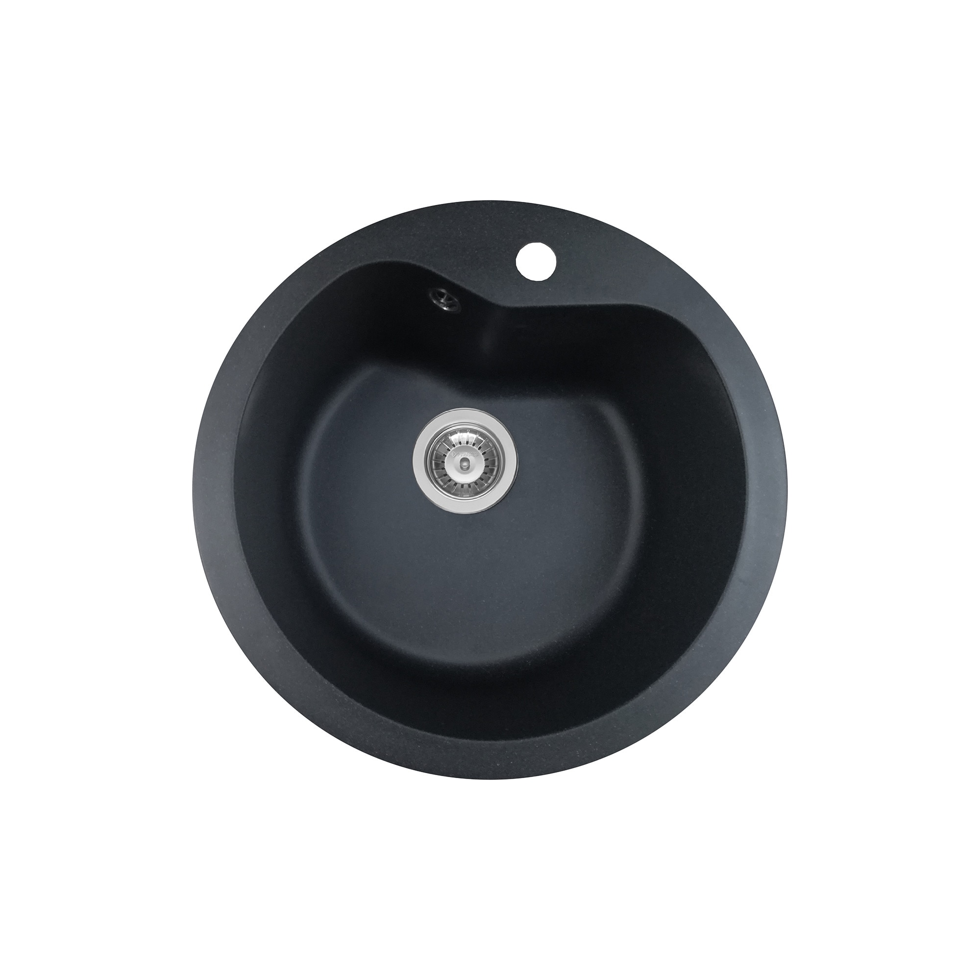 Chiuveta Pyramis Round ARTITHEK, Ø 510mm, adancime 200mm, montare pe blat, soft compozit negru