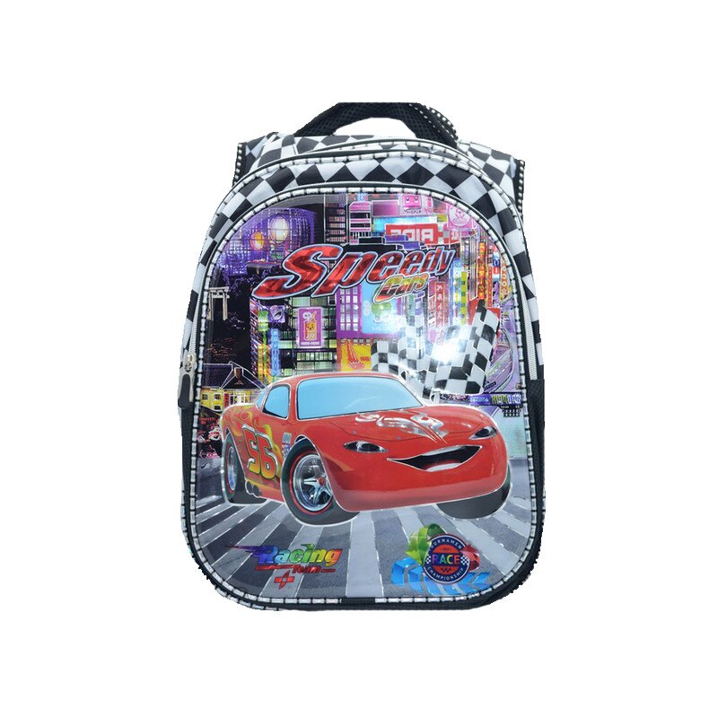 Ghiozdan pentru baietei cu imprimeu 3D NN Cars GBMC1-N, Multicolor