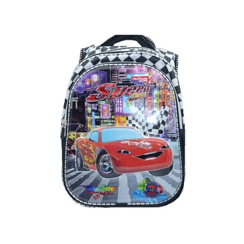 Ghiozdan pentru baietei cu imprimeu 3D NN Cars GBMC1-N, Multicolor Ghiozdan pentru baietei cu imprimeu 3D NN Cars GBMC1-N, Multicolor