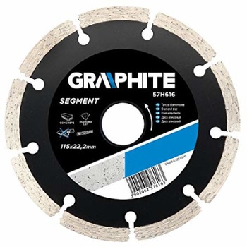 Disc diamantat segmentat, 115x22.2mm, 57H616, Graphite Disc diamantat segmentat, 115x22.2mm, 57H616, Graphite