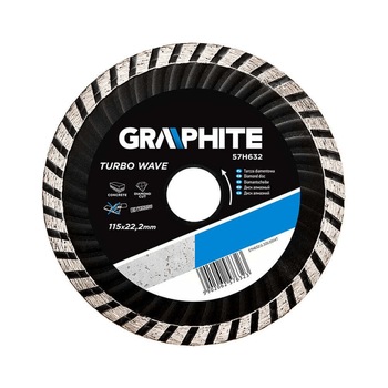 Disc diamantat Turbo Wave, 115x22.2mm, 57H632 Graphite Disc diamantat Turbo Wave, 115x22.2mm, 57H632 Graphite
