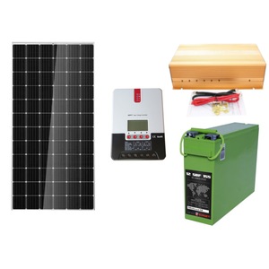 Sistem kit Solar Fotovoltaic CurentGratis 350wp 1KW 12V MPPT acumulator 155A panou solar monocristalin