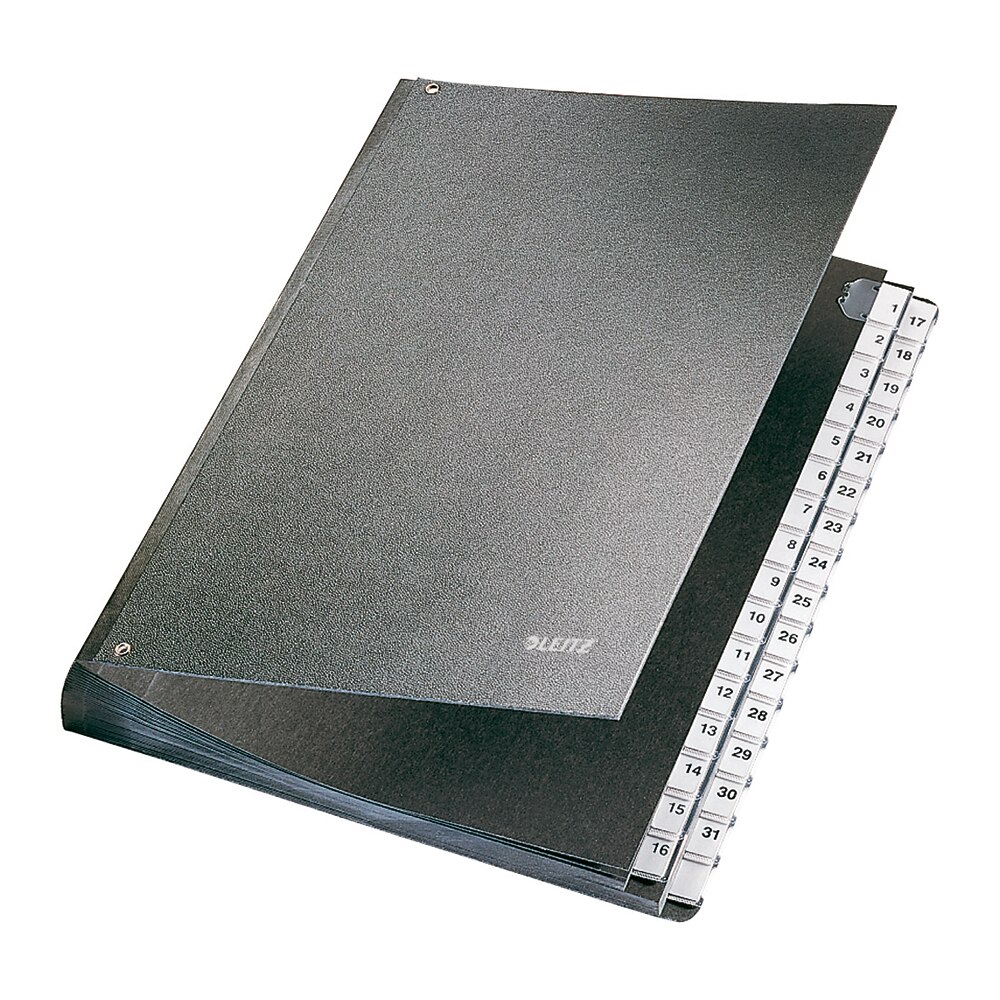 Mapa pentru semnaturi Leitz cu index 1-31, Negra