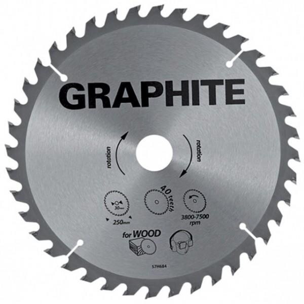 Disc pentru ferastrau debitor, carbura, 165 x 30 mm, 18 dinti, 57H648 Graphite