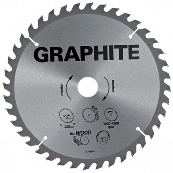 Disc pentru ferastrau debitor, carbura, 165 x 30 mm, 18 dinti, 57H648 Graphite Disc pentru ferastrau debitor, carbura, 165 x 30 mm, 18 dinti, 57H648 Graphite