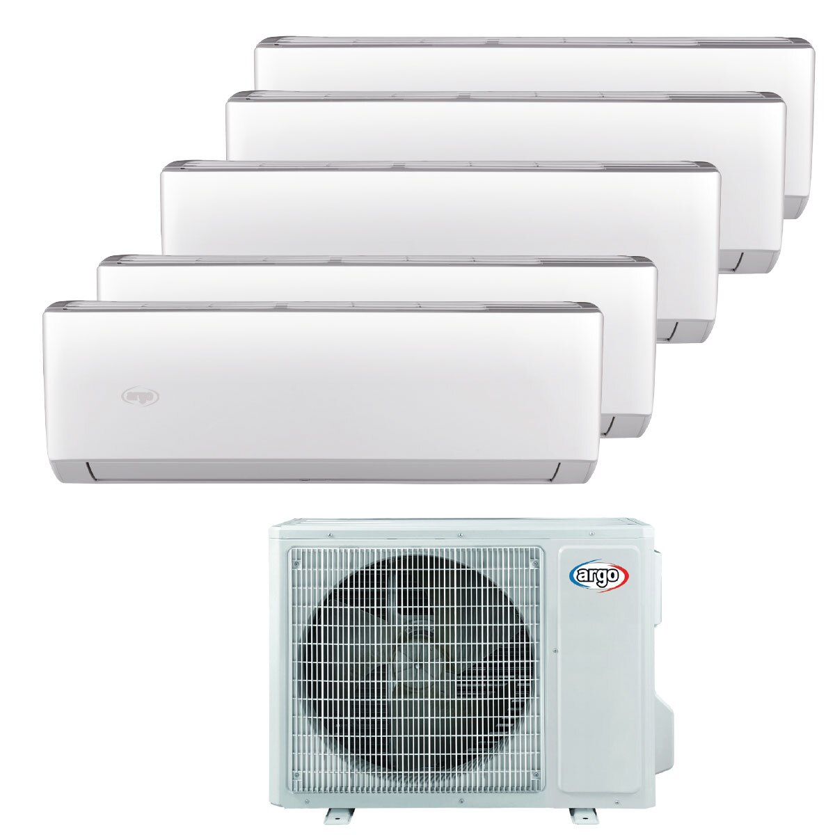 Aer conditionat PENTA Multisplit, inverter ARGO X3 4X9000+1X12000 BTU,Control Wi-Fi, Timer, Auto Diagnoza, Intelligent Defrost , Refrigerant super-ecologic R32