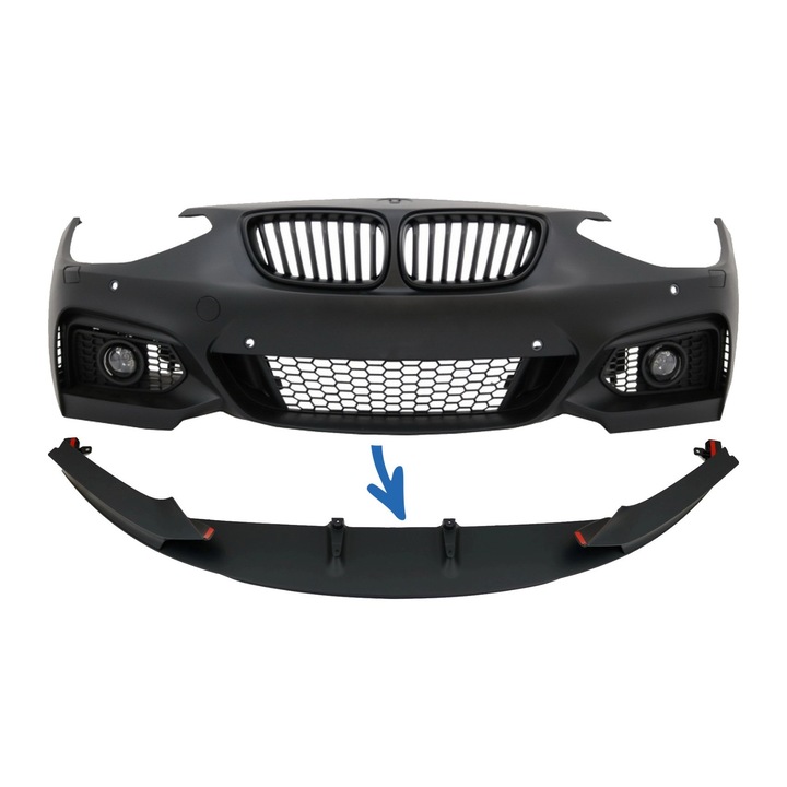 Első lökhárító-hosszabbítás kompatibilis a BMW 1-es sorozatú F20/F21 2011-2014 F22 F23 2-es sorozatú M Sport M-Performance Design modelljével