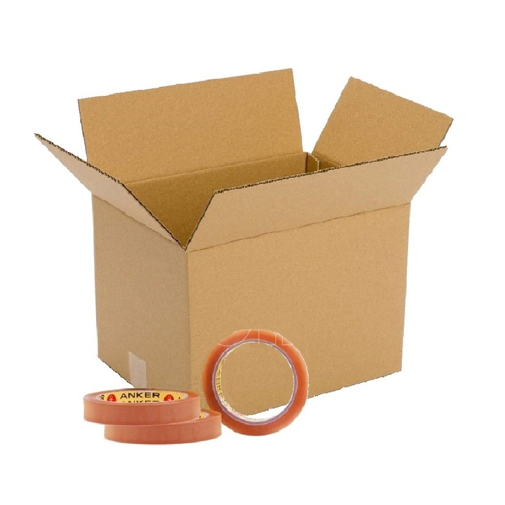 Set Role Banda ANKER PVC Transparenta pentru Inchis si Sigilat Pungi, 9mm x 66m, 192 Buc/Bax