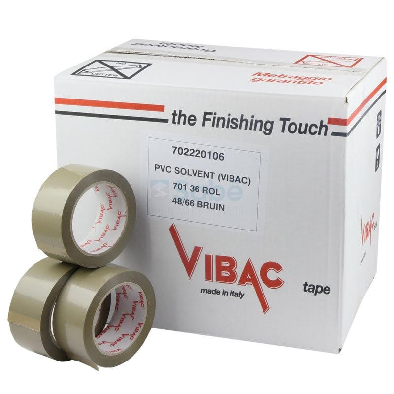 Banda Adeziva VIBAC Maro, 48mm x 60m, 36 Buc/Bax - Banda pentru Ambalare cu Adeziv Solvent