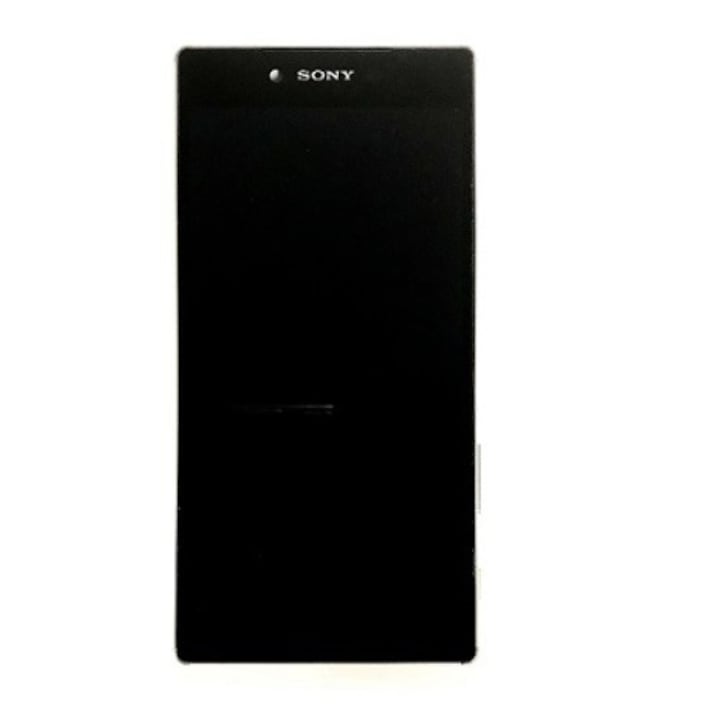 Sony E6853 Xperia Z5 Premium gyári előlap, lcd kijelző és érintőpanel krómezüst