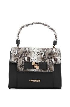 Geanta dama, Laura Biagiotti, piele ecologica, negru/animal print-LB18S112-3_NERO Geanta dama, Laura Biagiotti, piele ecologica, negru/animal print-LB18S112-3_NERO