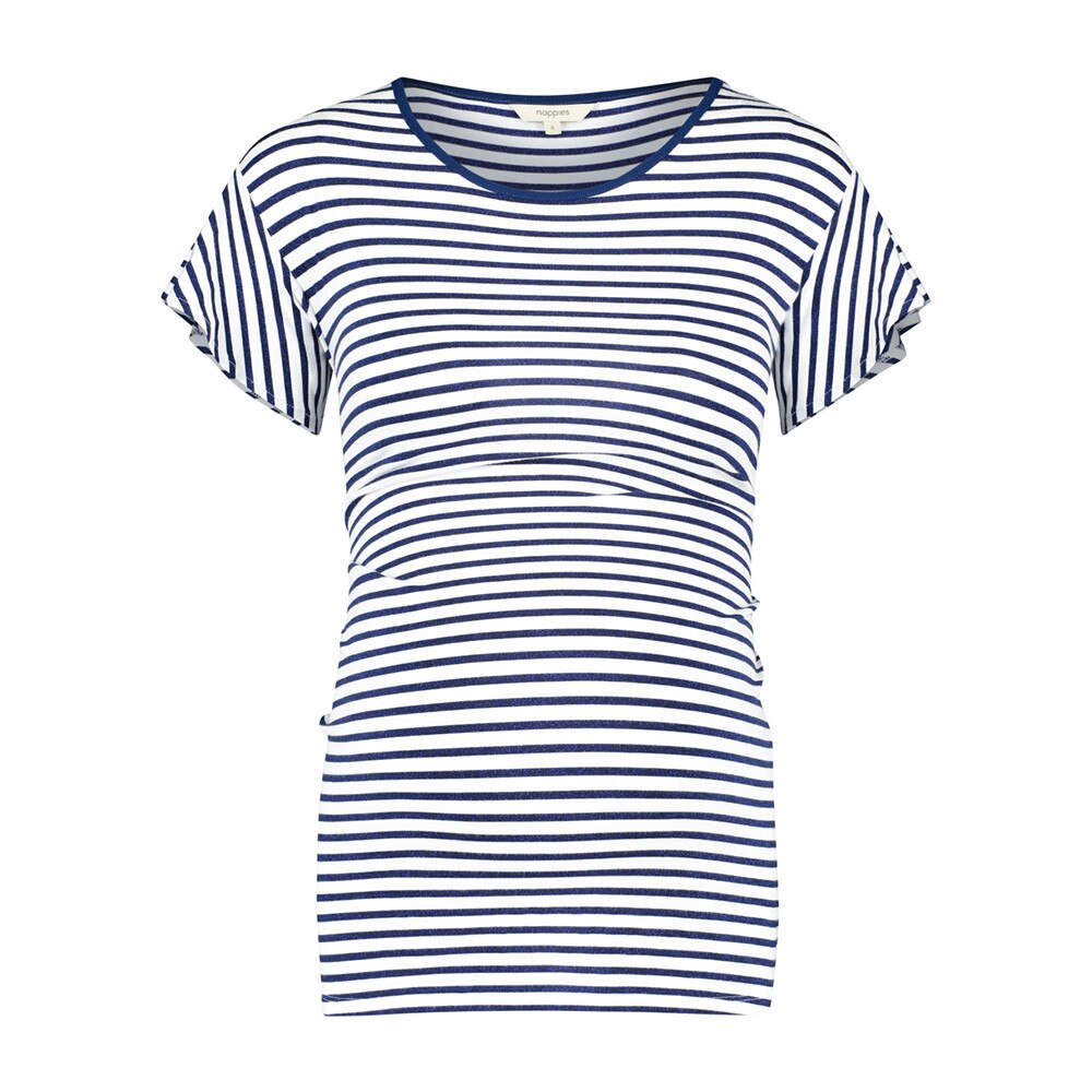 Tricou gravide, Noppies, dungi, albastru, XXL EU