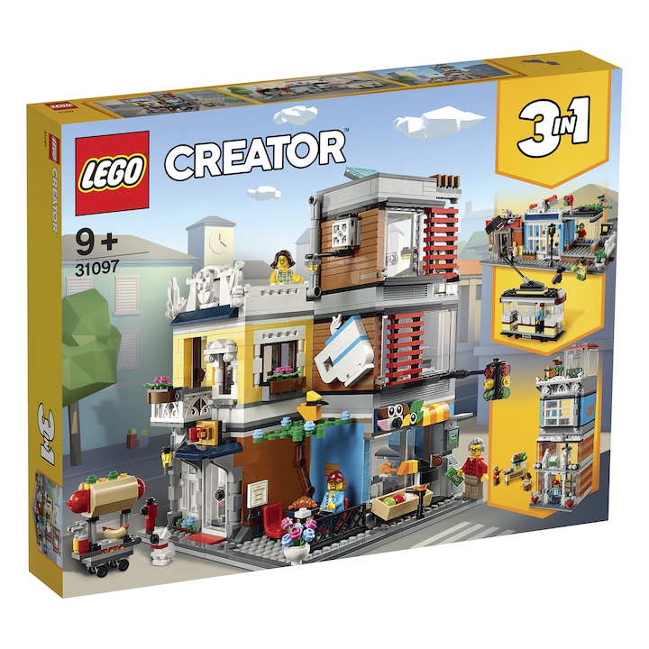 LEGO Creator 3 in 1 - Магазин за домашни любимци и кафе 31097, 969 части