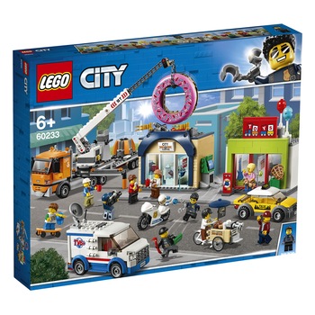 LEGO City Town - Deschiderea magazinului de gogosi 60233, 790 piese LEGO City Town - Deschiderea magazinului de gogosi 60233, 790 piese