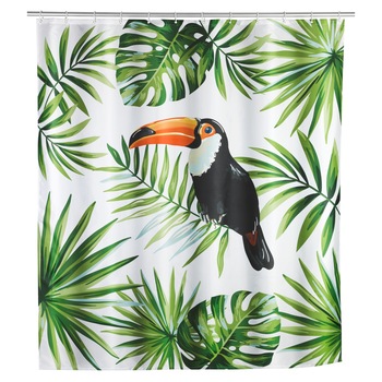 Perdea dus, 100% polyester, Wenko, Tucan, 180x200 cm Perdea dus, 100% polyester, Wenko, Tucan, 180x200 cm
